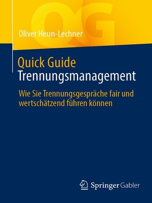 cover image of Quick Guide Trennungsmanagement